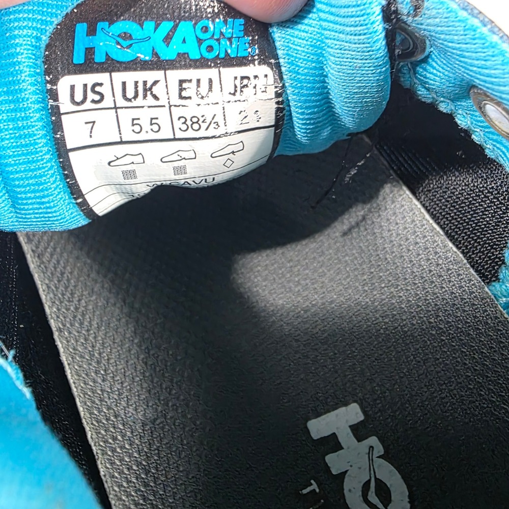 Hoka One One Cavu Womens Running Shoes Blue Black Size 7 WCAVU Low Top Sneakers - Picture 6 of 8